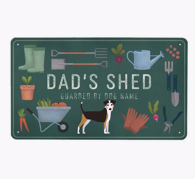 Dad's Shed: Personalised {breedFullName} Metal Garden Sign